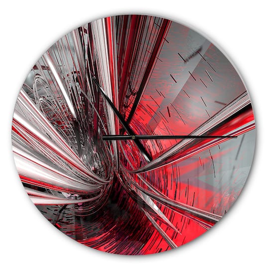 Designart Fractal 3D Deep Into Middle Wall Clock